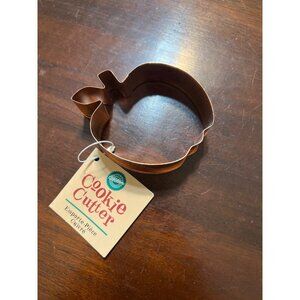 Vintage Wilton 2000 Copper Plated Apple Cookie Cutter 3" New With Tags